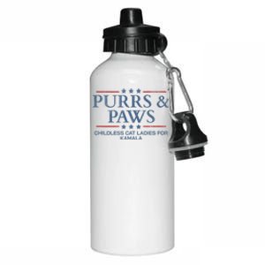 Childless Cat Lady 2024 Ladies Voting Kamala Purrs And Paws Aluminum Water Bottle