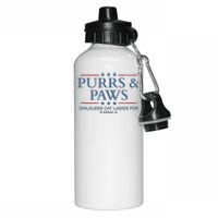 Childless Cat Lady 2024 Ladies Voting Kamala Purrs And Paws Aluminum Water Bottle