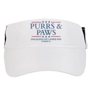 Childless Cat Lady 2024 Ladies Voting Kamala Purrs And Paws Adult Drive Performance Visor