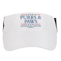 Childless Cat Lady 2024 Ladies Voting Kamala Purrs And Paws Adult Drive Performance Visor