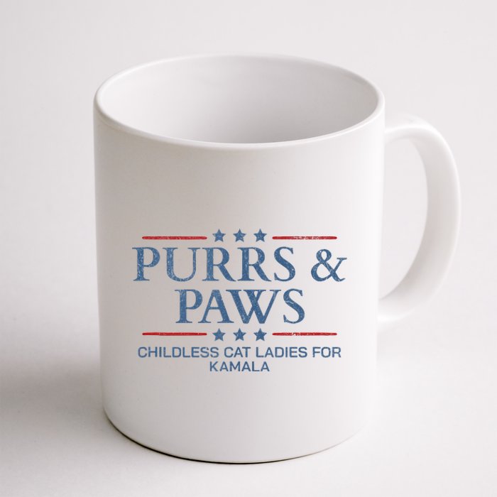 Childless Cat Lady 2024 Ladies Voting Kamala Purrs And Paws Coffee Mug