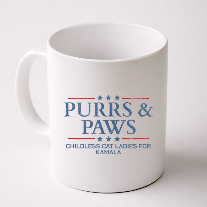 Childless Cat Lady 2024 Ladies Voting Kamala Purrs And Paws Coffee Mug