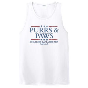 Childless Cat Lady 2024 Ladies Voting Kamala Purrs And Paws PosiCharge Competitor Tank