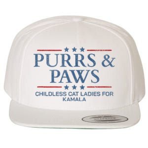 Childless Cat Lady 2024 Ladies Voting Kamala Purrs And Paws Wool Snapback Cap