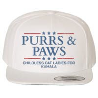 Childless Cat Lady 2024 Ladies Voting Kamala Purrs And Paws Wool Snapback Cap