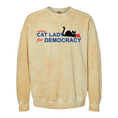 Childless Cat Lady Voting Election 2024 Usa Colorblast Crewneck Sweatshirt