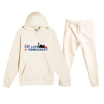 Childless Cat Lady Voting Election 2024 Usa Premium Hooded Sweatsuit Set