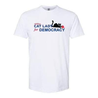 Childless Cat Lady Voting Election 2024 Usa Softstyle CVC T-Shirt