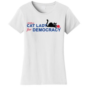 Childless Cat Lady Voting Election 2024 Usa Women's T-Shirt