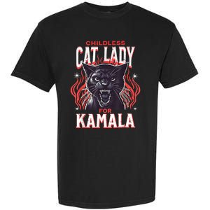 Childless Cat Lady For Kamala Harris 2024 President Election Garment-Dyed Heavyweight T-Shirt