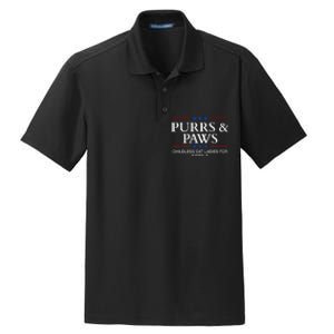 Childless Cat Lady 2024 Ladies Voting Kamala Purrs And Paws Dry Zone Grid Polo