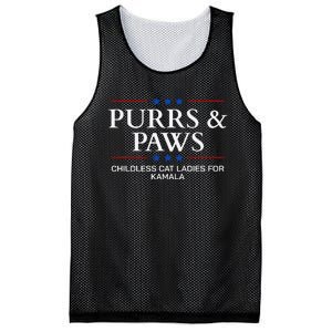 Childless Cat Lady 2024 Ladies Voting Kamala Purrs And Paws Mesh Reversible Basketball Jersey Tank