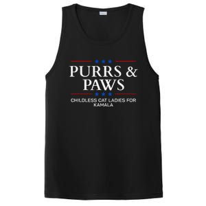 Childless Cat Lady 2024 Ladies Voting Kamala Purrs And Paws PosiCharge Competitor Tank