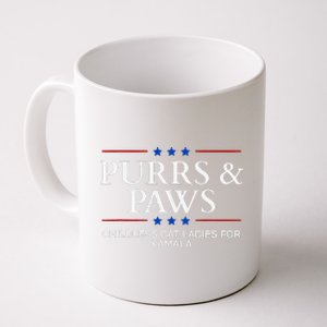 Childless Cat Lady 2024 Ladies Voting Kamala Purrs And Paws Coffee Mug