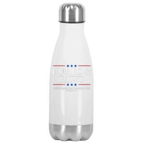 Childless Cat Lady 2024 Ladies Voting Kamala Purrs And Paws Stainless Steel Insulated Water Bottle