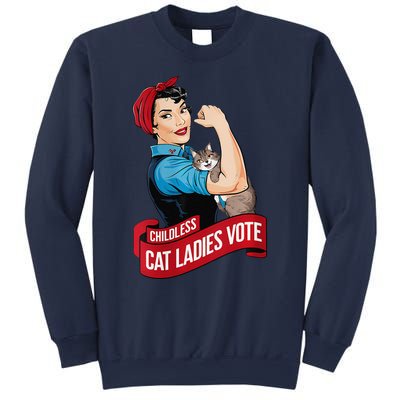 Childless Cat Ladies Vote Rosie Cat Funny Sweatshirt