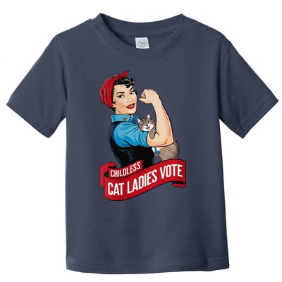 Childless Cat Ladies Vote Rosie Cat Funny Toddler T-Shirt