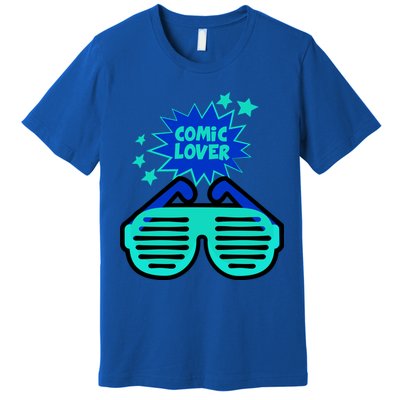 Cool Comic Lover Reading Glasses Comic Style Gift Premium T-Shirt