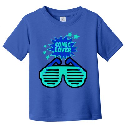 Cool Comic Lover Reading Glasses Comic Style Gift Toddler T-Shirt