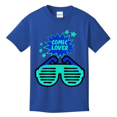 Cool Comic Lover Reading Glasses Comic Style Gift Kids T-Shirt