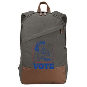 Childless Cat Ladies Vote Retro Election 2024 Usa Cotton Canvas Backpack