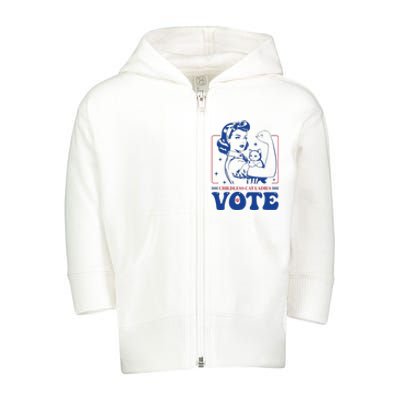 Childless Cat Ladies Vote Retro Election 2024 Usa Toddler Zip Fleece Hoodie