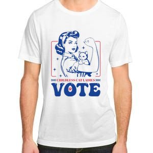 Childless Cat Ladies Vote Retro Election 2024 Usa Adult ChromaSoft Performance T-Shirt