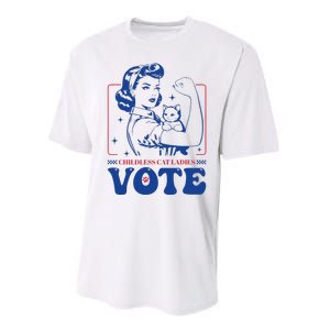 Childless Cat Ladies Vote Retro Election 2024 Usa Performance Sprint T-Shirt