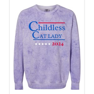 Childless Cat Lady For President Colorblast Crewneck Sweatshirt