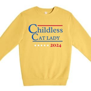 Childless Cat Lady For President Premium Crewneck Sweatshirt