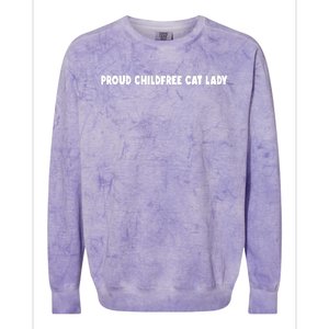 Childfree Cat Lady For Cat Mom Women Cat Lady Colorblast Crewneck Sweatshirt