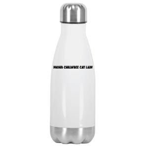 Childfree Cat Lady For Cat Mom Women Cat Lady Stainless Steel Insulated Water Bottle