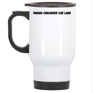 Childfree Cat Lady For Cat Mom Women Cat Lady Stainless Steel Travel Mug