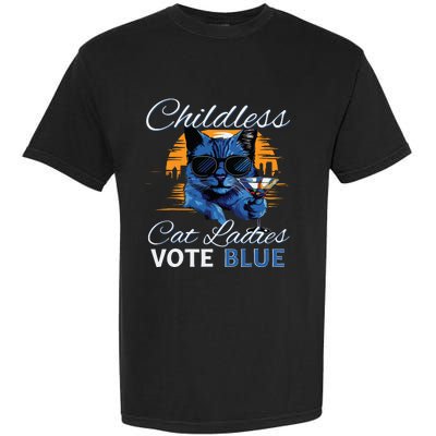 Childless Cat Ladies Vote Blue In November Kamala President Garment-Dyed Heavyweight T-Shirt