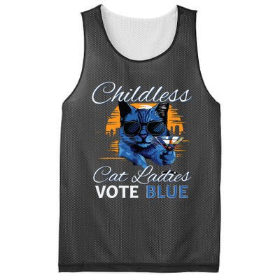 Childless Cat Ladies Vote Blue In November Kamala President Mesh Reversible Basketball Jersey Tank