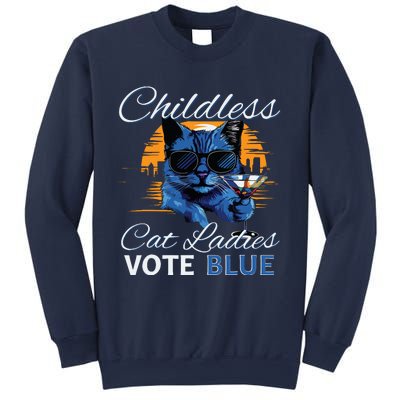 Childless Cat Ladies Vote Blue In November Kamala President Sweatshirt