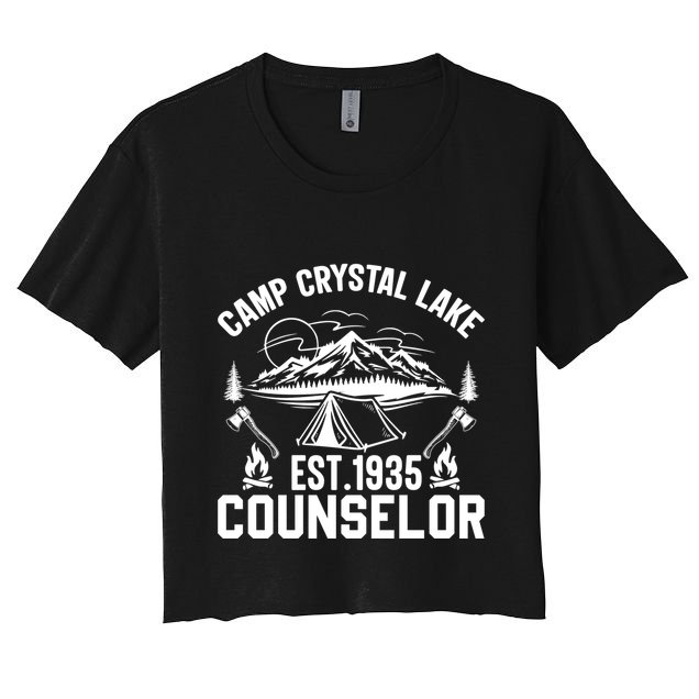 Camp Crystal Lake Est. 1935 Counselor Graphic Crop Top