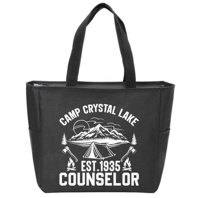 Camp Crystal Lake Est. 1935 Counselor Graphic Zip Tote Bag