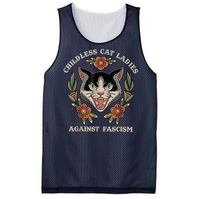 Childless Cat Ladies Against Fascism Flowers Mesh Reversible Basketball Jersey Tank