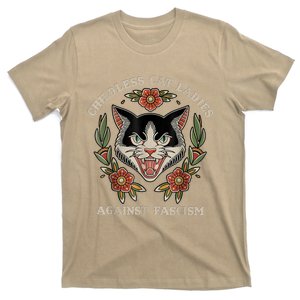 Childless Cat Ladies Against Fascism Flowers T-Shirt