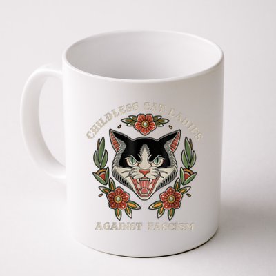 Childless Cat Ladies Against Fascism Flowers Coffee Mug