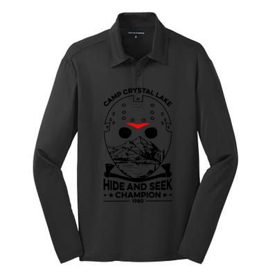 Camp Crystal Lake Silk Touch Performance Long Sleeve Polo