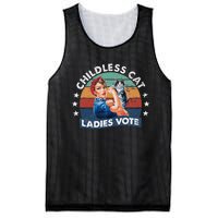 Childless Cat Ladies Vote Rosie The Riveter Vintage Funny Mesh Reversible Basketball Jersey Tank