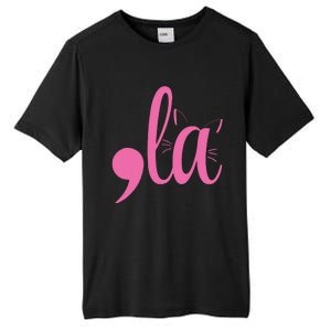 Cute Cat Lady Comma + La  La Vote Pro Kamala Harris 2024 Tall Fusion ChromaSoft Performance T-Shirt