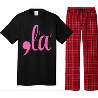 Cute Cat Lady Comma + La  La Vote Pro Kamala Harris 2024 Pajama Set