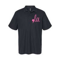 Cute Cat Lady Comma + La  La Vote Pro Kamala Harris 2024 Softstyle Adult Sport Polo