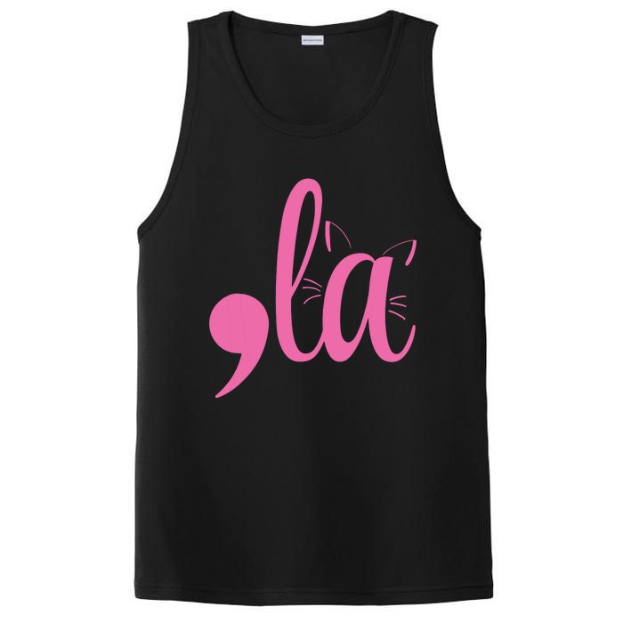 Cute Cat Lady Comma + La  La Vote Pro Kamala Harris 2024 PosiCharge Competitor Tank