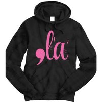 Cute Cat Lady Comma + La  La Vote Pro Kamala Harris 2024 Tie Dye Hoodie