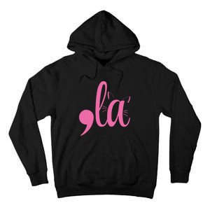 Cute Cat Lady Comma + La  La Vote Pro Kamala Harris 2024 Tall Hoodie