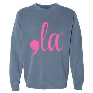 Cute Cat Lady Comma + La  La Vote Pro Kamala Harris 2024 Garment-Dyed Sweatshirt